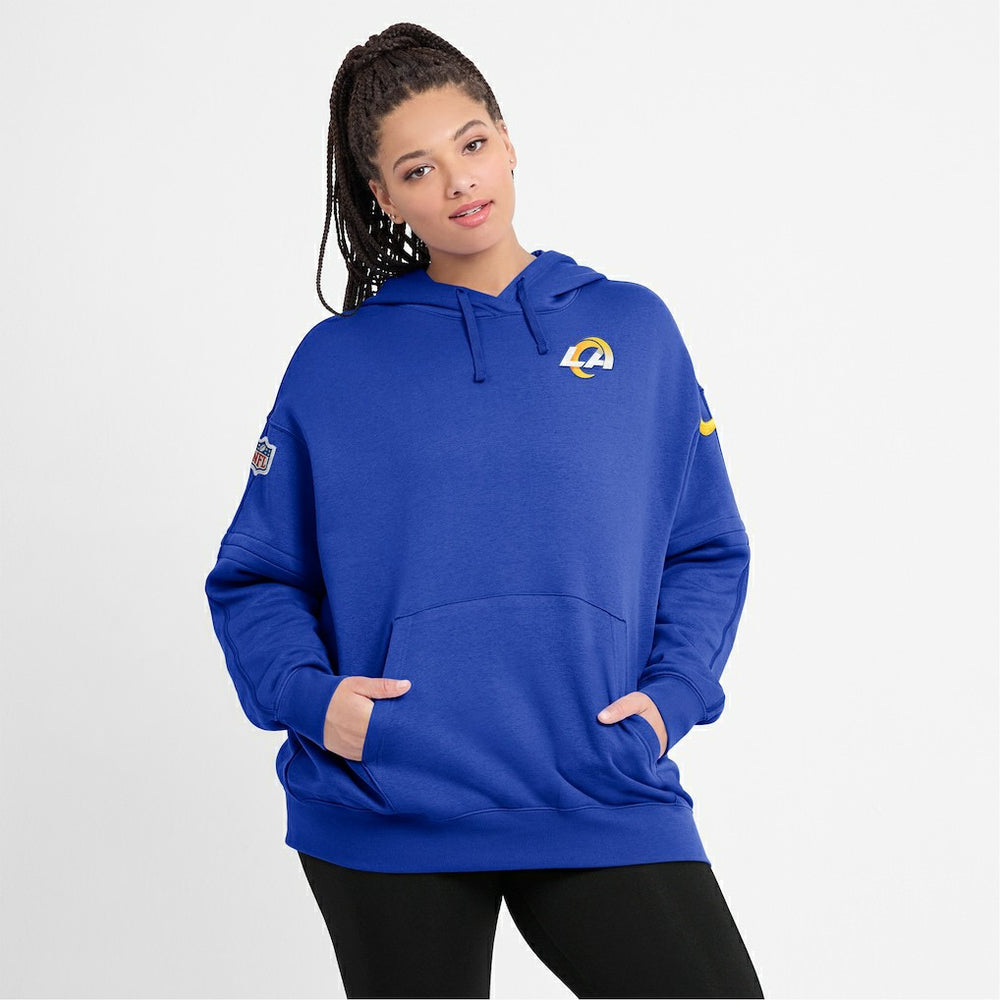 Los Angeles Rams Women's 2023 Sideline Club Fleece Pullover Hoodie - Royal Hoodies