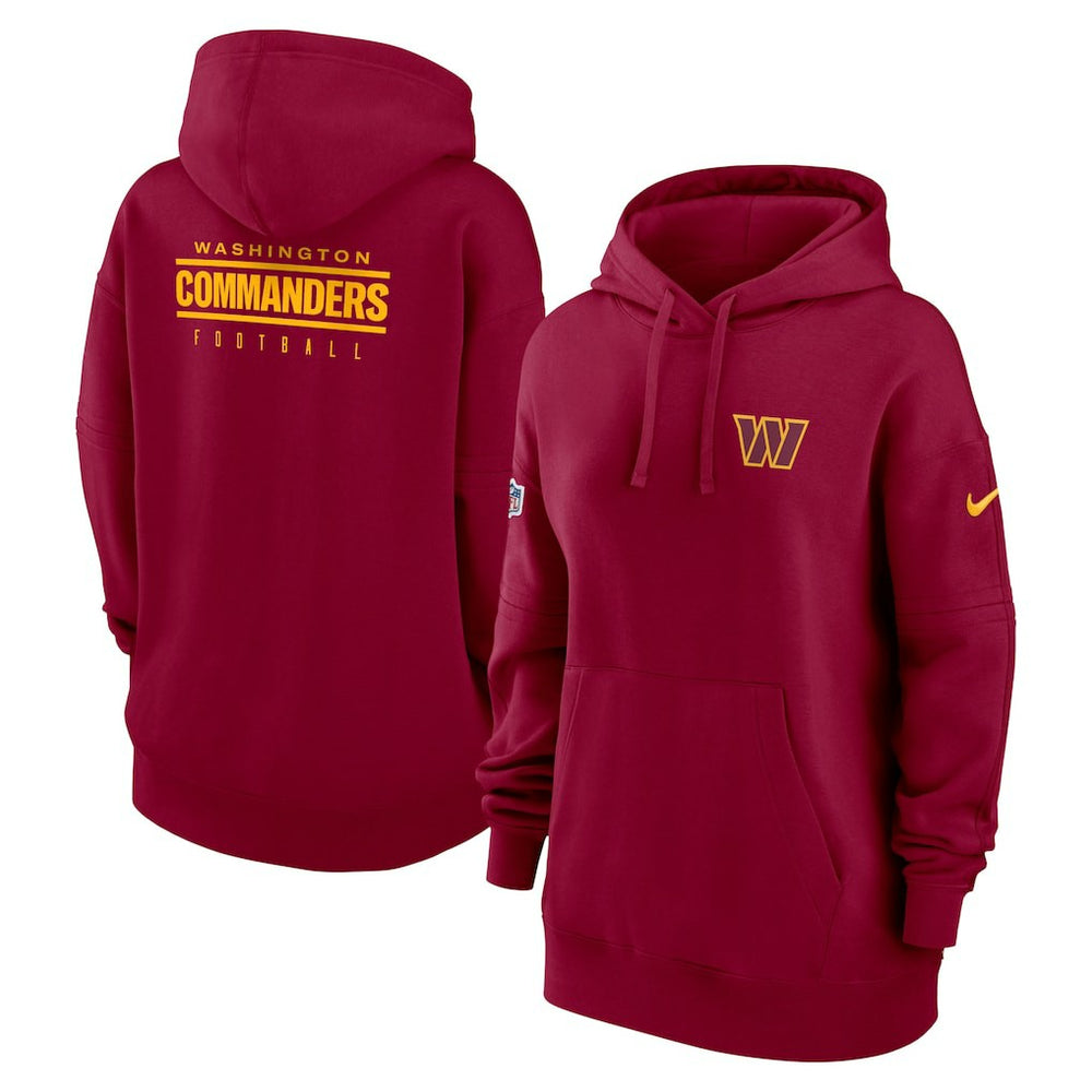 Washington Commanders Women's 2023 Sideline Club Fleece Pullover Hoodie - Burgundy Hoodies