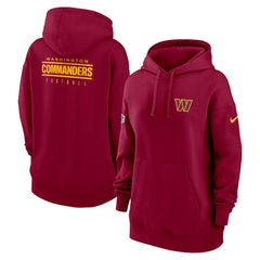 Washington Commanders Women's 2023 Sideline Club Fleece Pullover Hoodie - Burgundy Hoodies