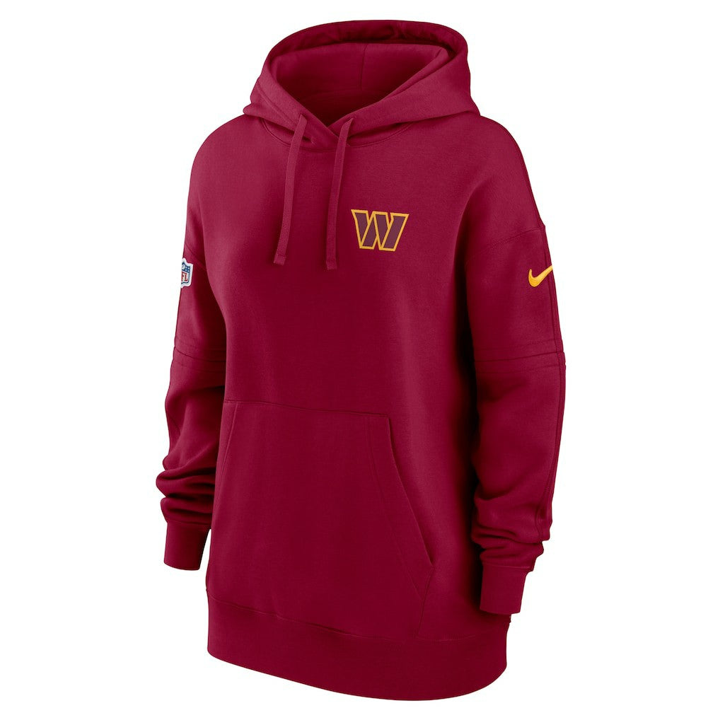 Washington Commanders Women's 2023 Sideline Club Fleece Pullover Hoodie - Burgundy Hoodies