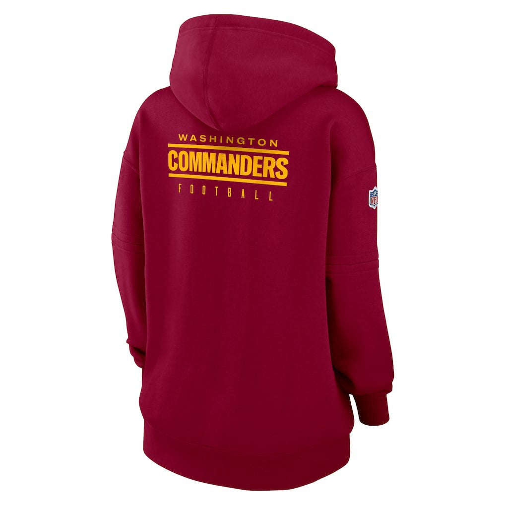 Washington Commanders Women's 2023 Sideline Club Fleece Pullover Hoodie - Burgundy Hoodies