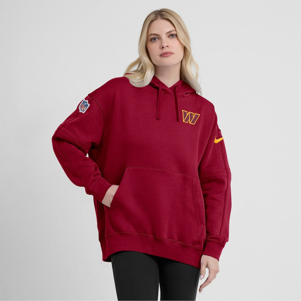 Washington Commanders Women's 2023 Sideline Club Fleece Pullover Hoodie - Burgundy Hoodies