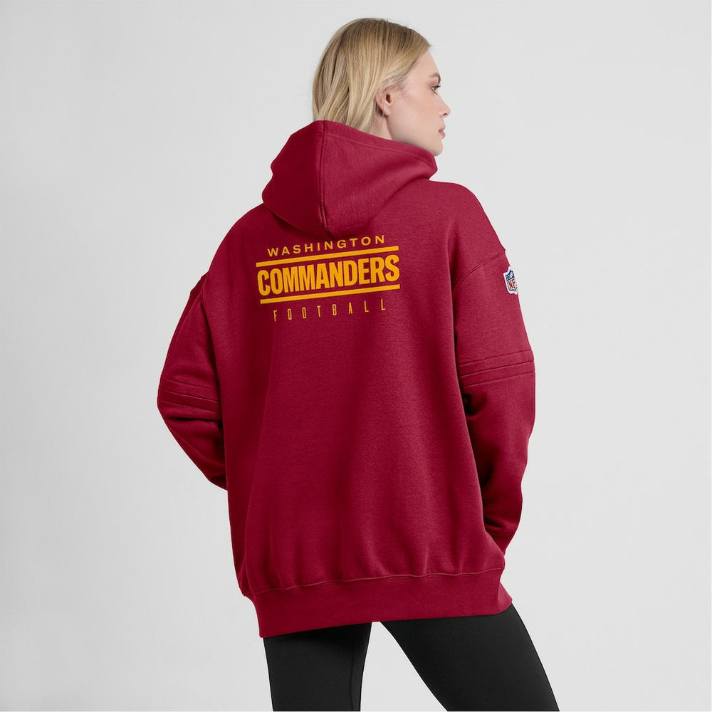 Washington Commanders Women's 2023 Sideline Club Fleece Pullover Hoodie - Burgundy Hoodies