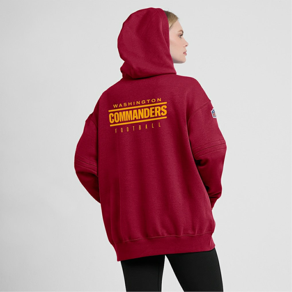 Washington Commanders Women's 2023 Sideline Club Fleece Pullover Hoodie - Burgundy Hoodies