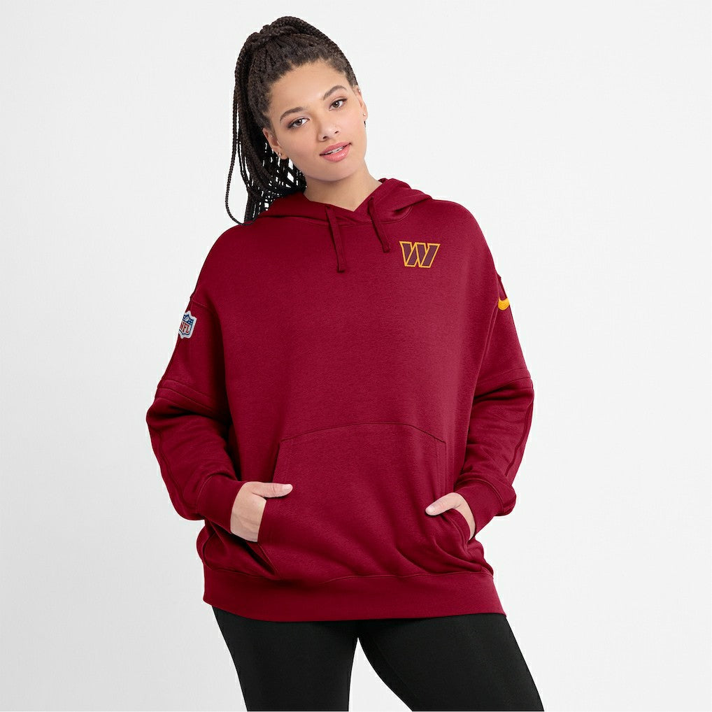 Washington Commanders Women's 2023 Sideline Club Fleece Pullover Hoodie - Burgundy Hoodies