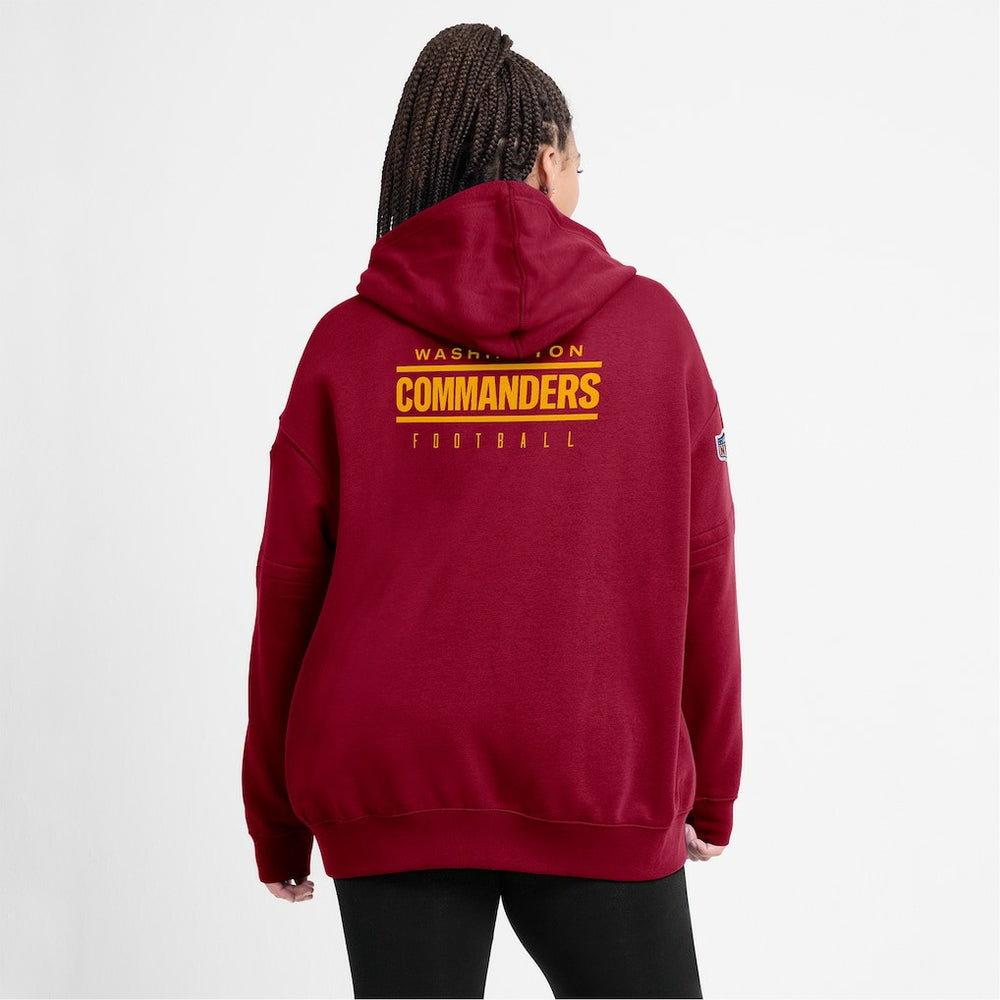 Washington Commanders Women's 2023 Sideline Club Fleece Pullover Hoodie - Burgundy Hoodies