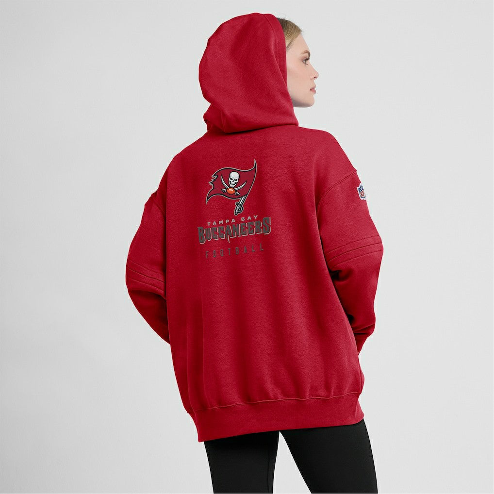 Tampa Bay Buccaneers Women's 2023 Sideline Club Fleece Pullover Hoodie - Red Hoodies