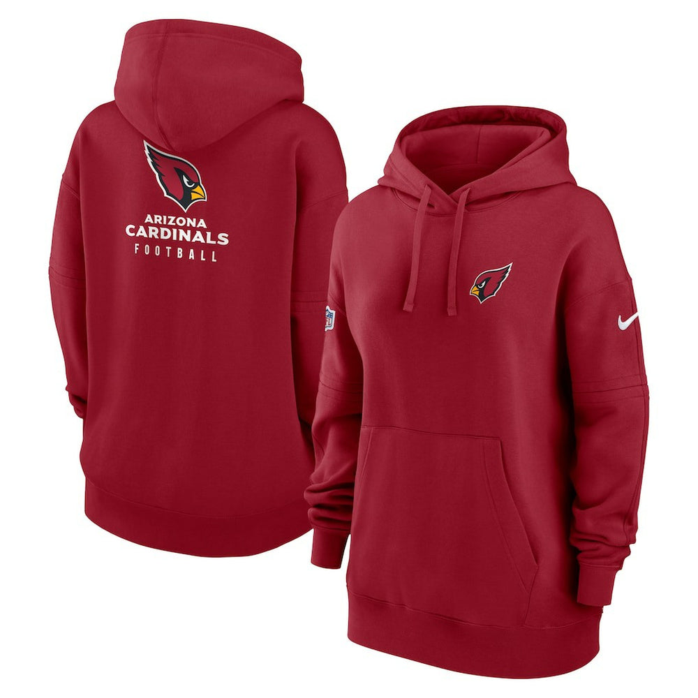 Arizona Cardinals Women's 2023 Sideline Club Fleece Pullover Hoodie - Cardinal Hoodies