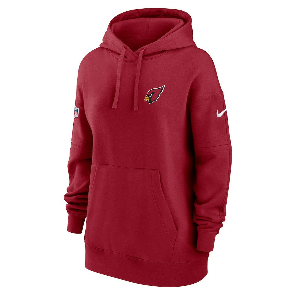 Arizona Cardinals Women's 2023 Sideline Club Fleece Pullover Hoodie - Cardinal Hoodies