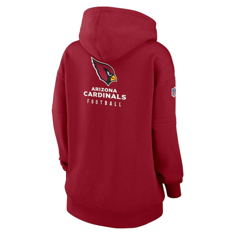Arizona Cardinals Women's 2023 Sideline Club Fleece Pullover Hoodie - Cardinal Hoodies