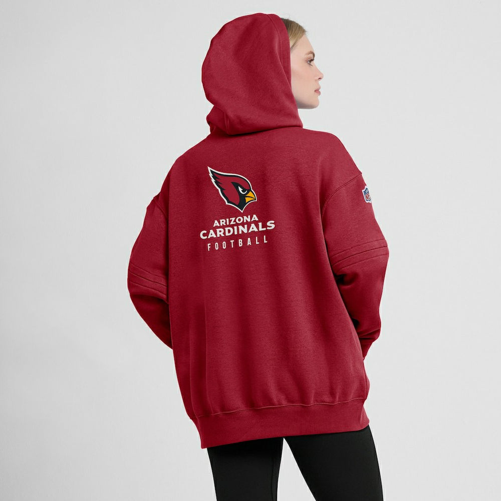 Arizona Cardinals Women's 2023 Sideline Club Fleece Pullover Hoodie - Cardinal Hoodies