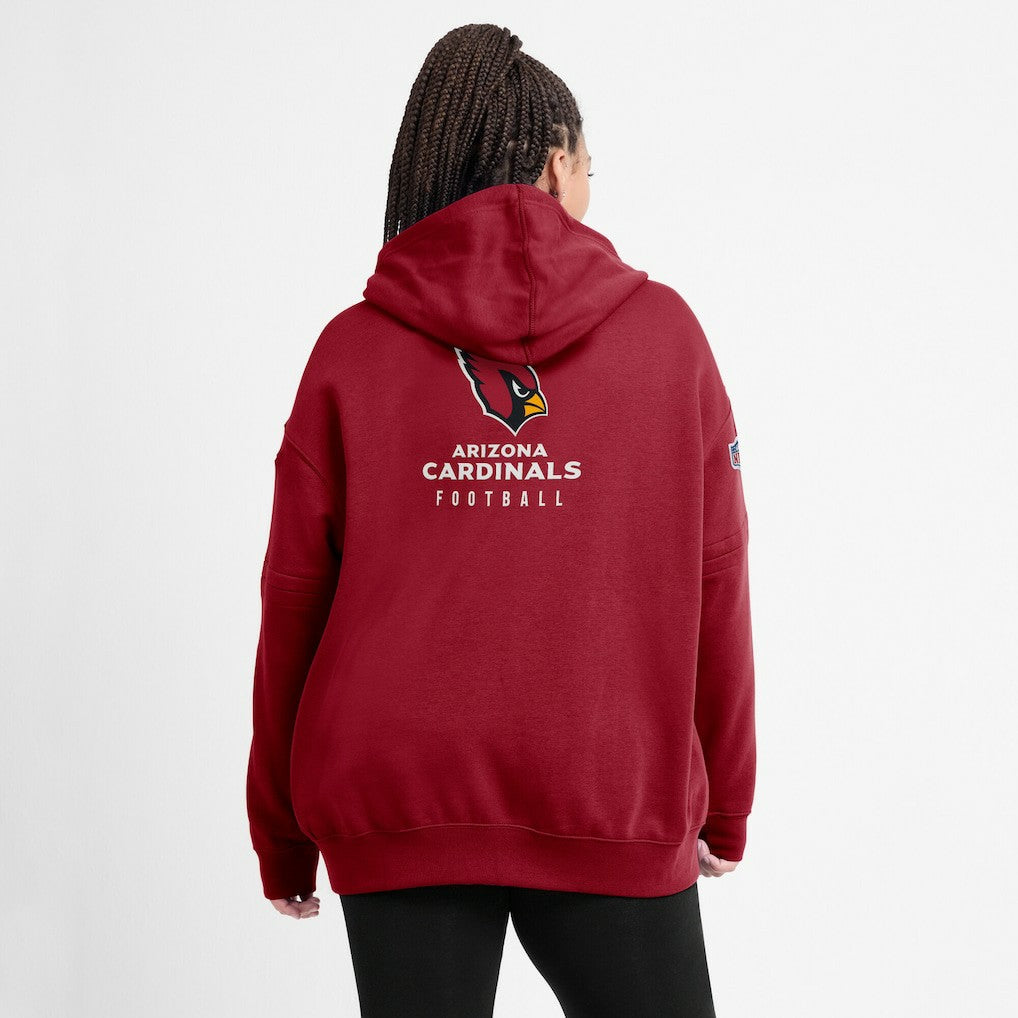 Arizona Cardinals Women's 2023 Sideline Club Fleece Pullover Hoodie - Cardinal Hoodies