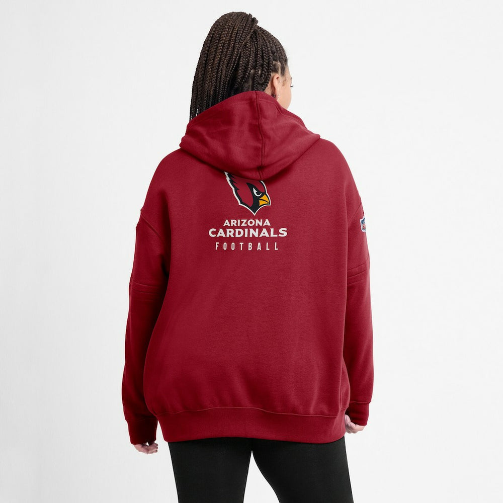 Arizona Cardinals Women's 2023 Sideline Club Fleece Pullover Hoodie - Cardinal Hoodies
