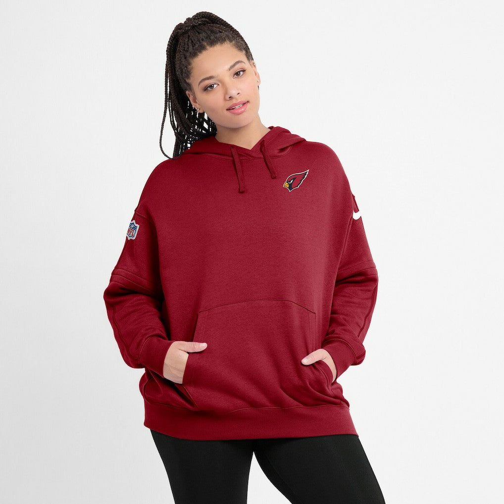 Arizona Cardinals Women's 2023 Sideline Club Fleece Pullover Hoodie - Cardinal Hoodies