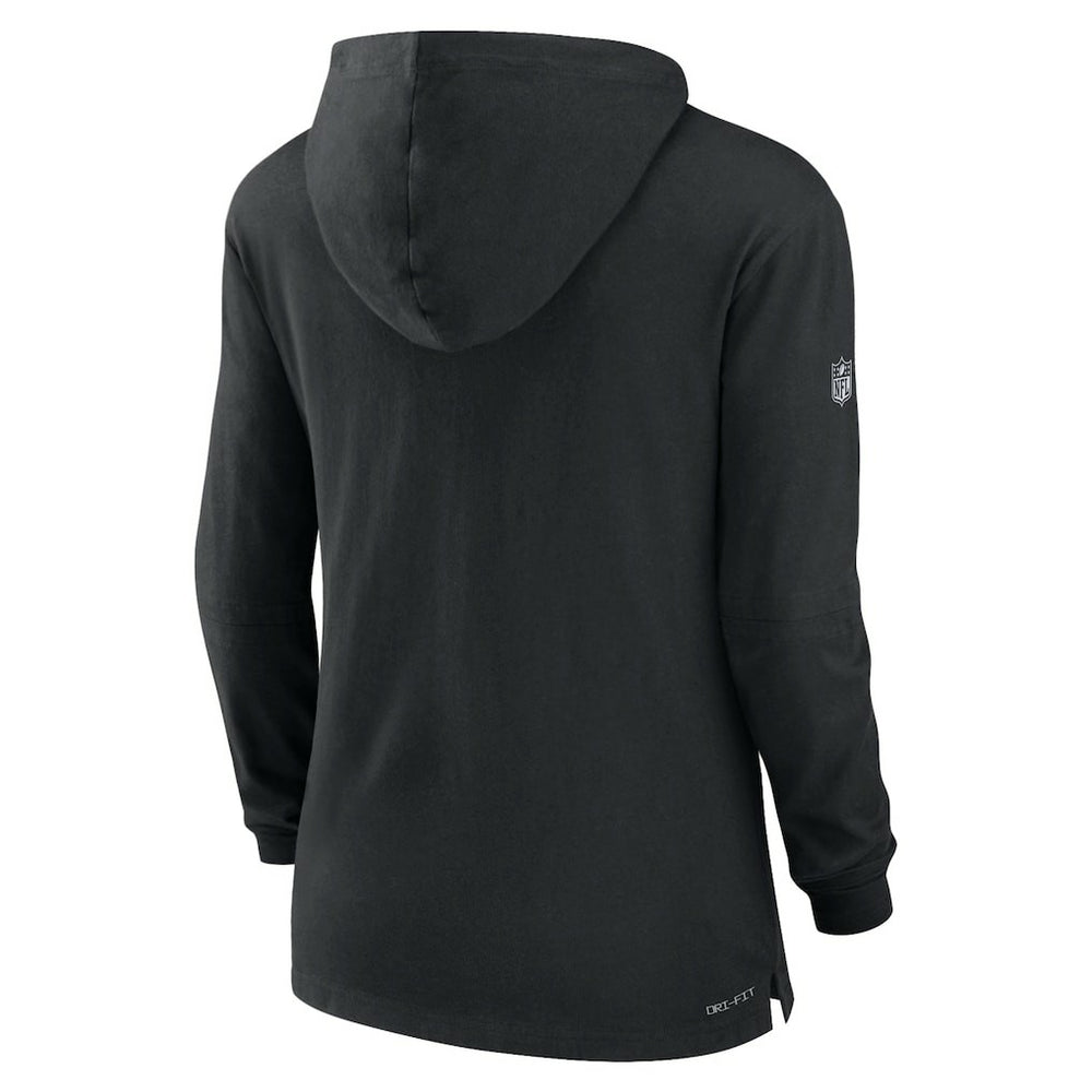 Cincinnati Bengals Women's Sideline Performance Long Sleeve Hoodie T-Shirt - Black Hoodies