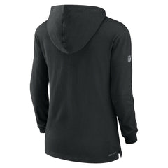 Cincinnati Bengals Women's Sideline Performance Long Sleeve Hoodie T-Shirt - Black Hoodies
