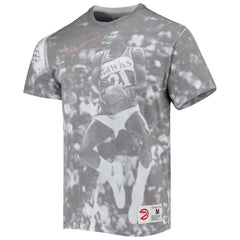 Dominique Wilkins Atlanta Hawks Above The Rim T-Shirt Heather Gray - Mitchell & Ness