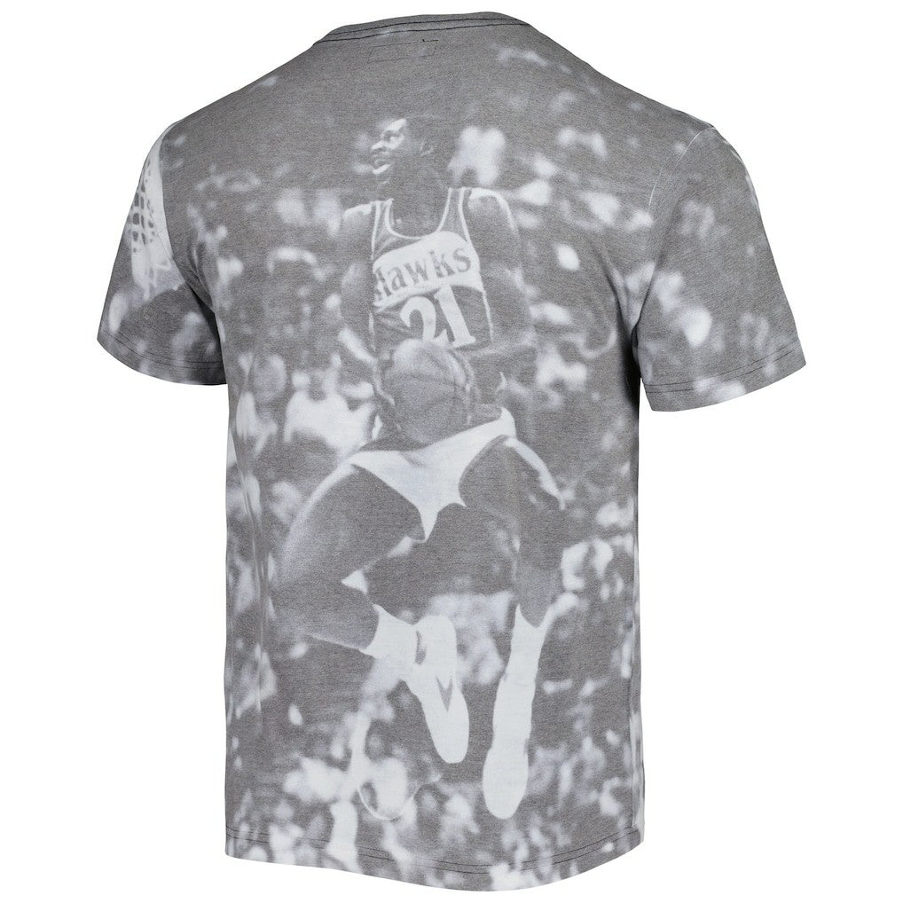 Dominique Wilkins Atlanta Hawks Above The Rim T-Shirt Heather Gray - Mitchell & Ness