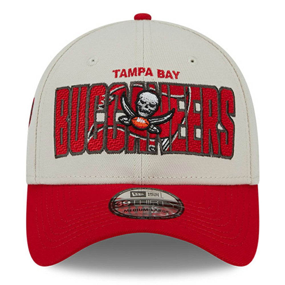 Tampa Bay Buccaneers New Era 2023 NFL Draft 39THIRTY Flex Hat - Stone/Red Hats