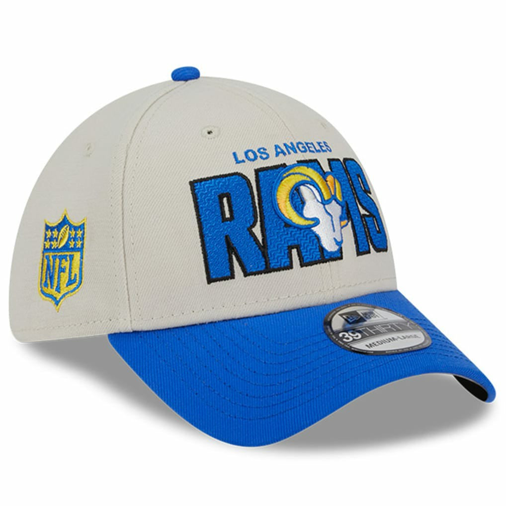 Los Angeles Rams New Era 2023 NFL Draft 39THIRTY Flex Hat - Stone/Royal Hats