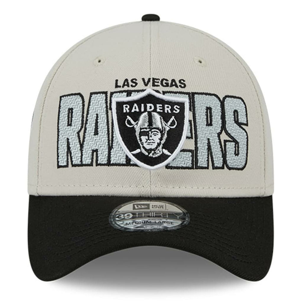 Las Vegas Raiders New Era 2023 NFL Draft 39THIRTY Flex Hat - Stone/Black Hats