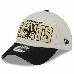 New Orleans Saints New Era 2023 NFL Draft 39THIRTY Flex Hat - Stone/Black Hats