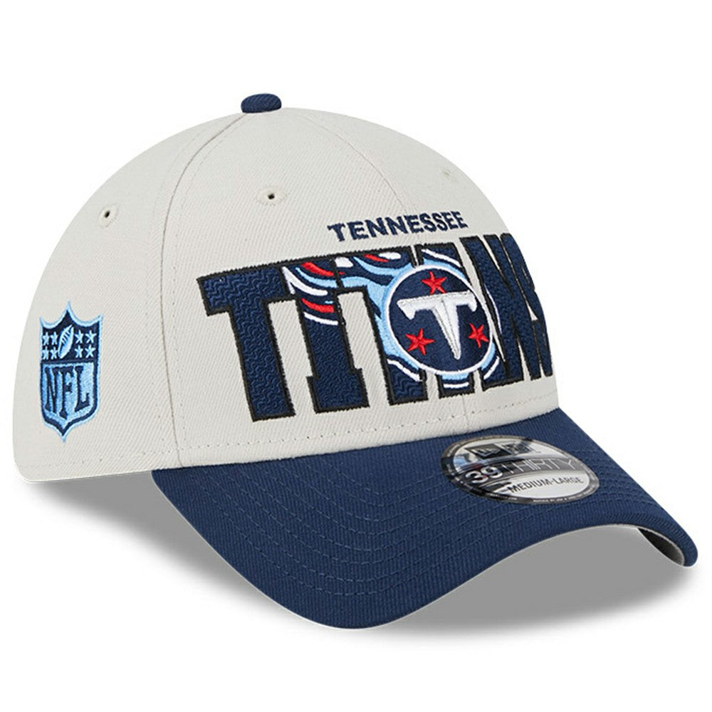 Tennessee Titans New Era 2023 NFL Draft 39THIRTY Flex Hat - Stone/Navy Hats