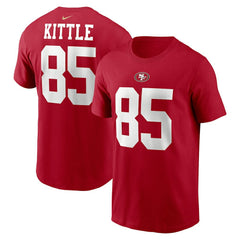 George Kittle San Francisco 49ers Player Name & Number T-Shirt - Scarlet T-shirts