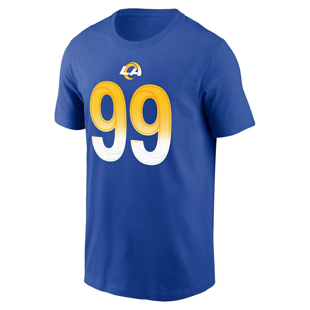 Aaron Donald Los Angeles Rams Player Name & Number T-Shirt - Royal T-shirts
