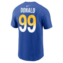 Aaron Donald Los Angeles Rams Player Name & Number T-Shirt - Royal T-shirts