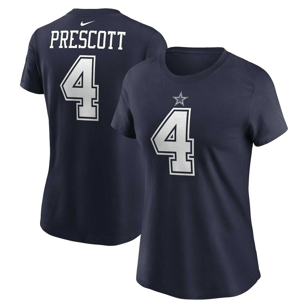 Dak Prescott Dallas Cowboys Women's Player Name & Number T-Shirt - Navy T-shirts