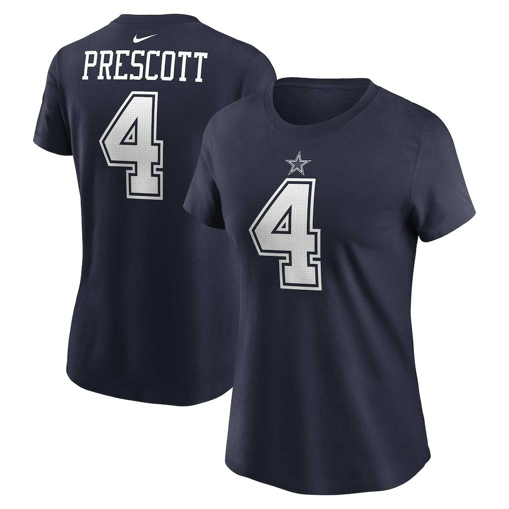 Dak Prescott Dallas Cowboys Women's Player Name & Number T-Shirt - Navy T-shirts