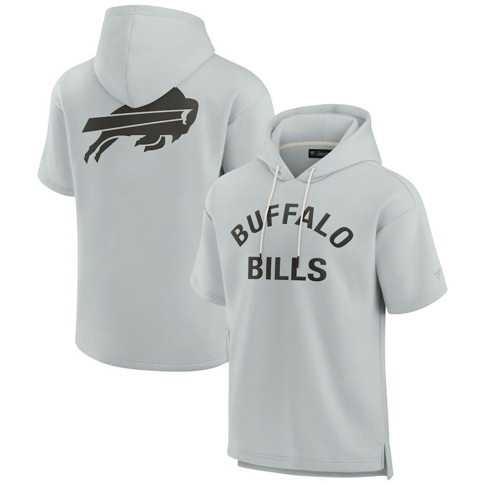 Buffalo Bills Unisex Elements Super Soft Fleece Short Sleeve Pullover Hoodie - Gray Hoodies