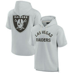 Las Vegas Raiders Unisex Elements Super Soft Fleece Short Sleeve Pullover Hoodie - Gray Hoodies
