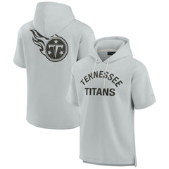 Tennessee Titans Unisex Elements Super Soft Fleece Short Sleeve Pullover Hoodie - Gray Hoodies