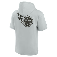 Tennessee Titans Unisex Elements Super Soft Fleece Short Sleeve Pullover Hoodie - Gray Hoodies