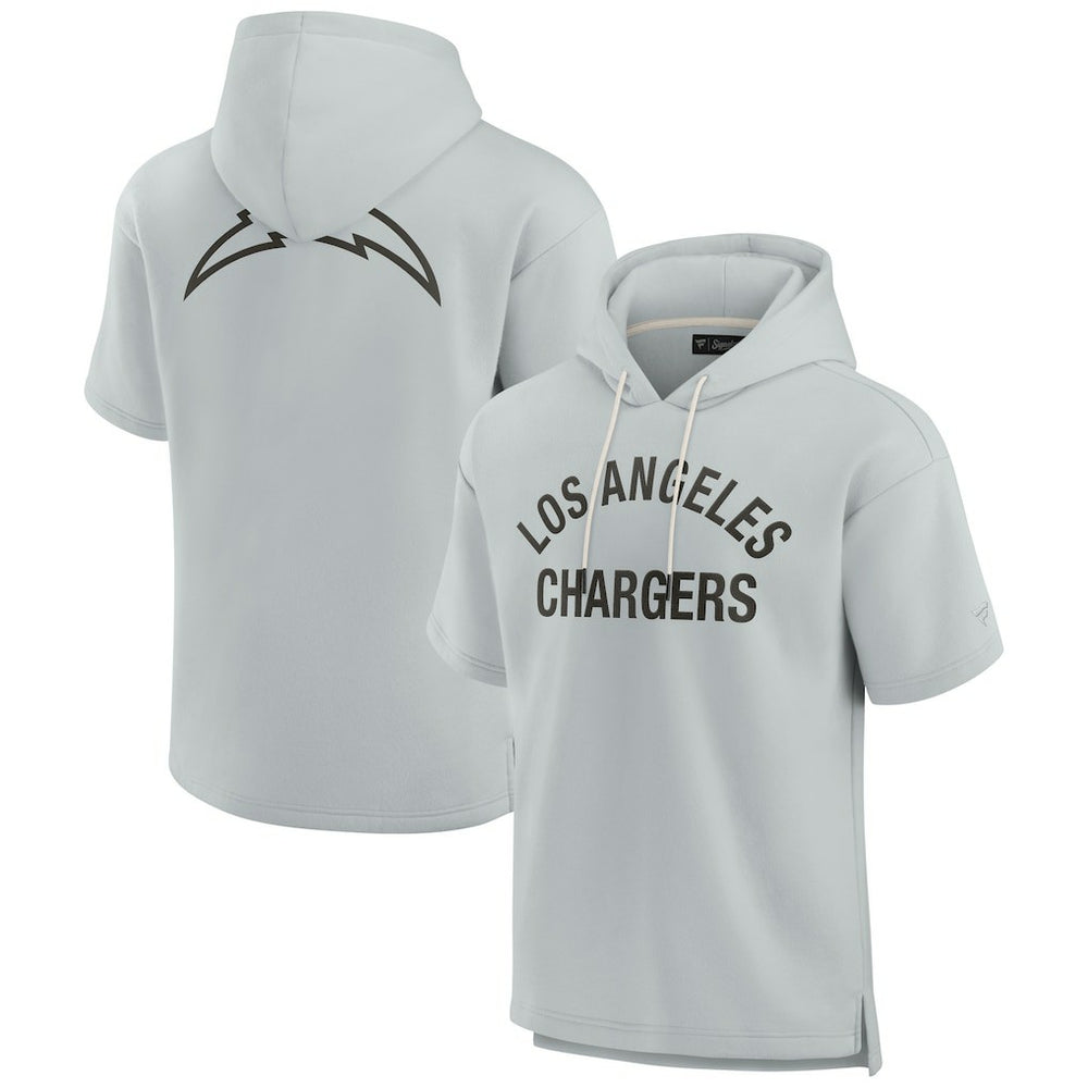 Los Angeles Chargers Unisex Elements Super Soft Fleece Short Sleeve Pullover Hoodie - Gray Hoodies