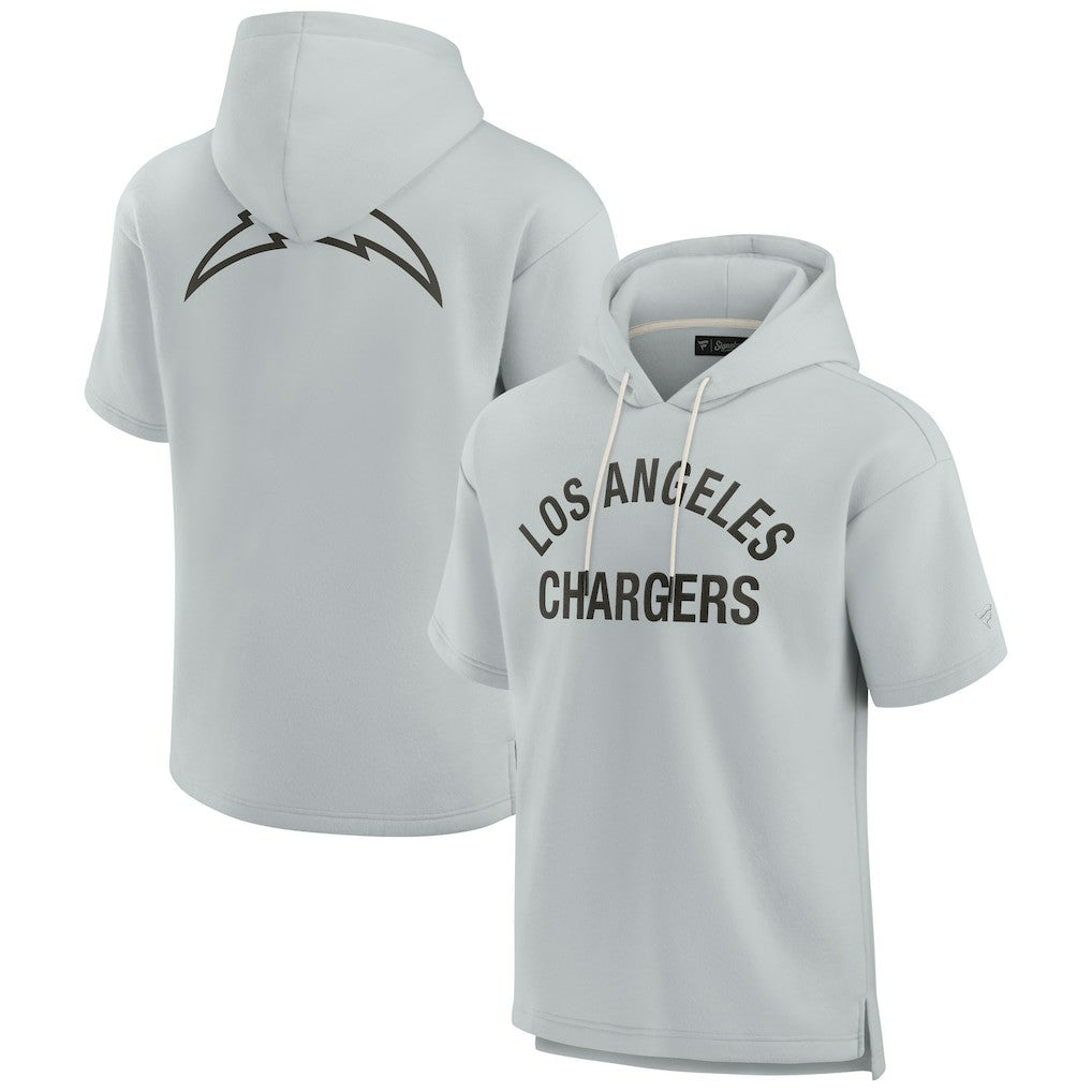 Los Angeles Chargers Unisex Elements Super Soft Fleece Short Sleeve Pullover Hoodie - Gray Hoodies