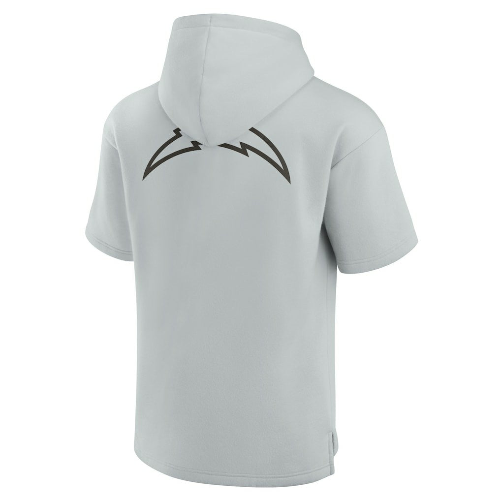 Los Angeles Chargers Unisex Elements Super Soft Fleece Short Sleeve Pullover Hoodie - Gray Hoodies