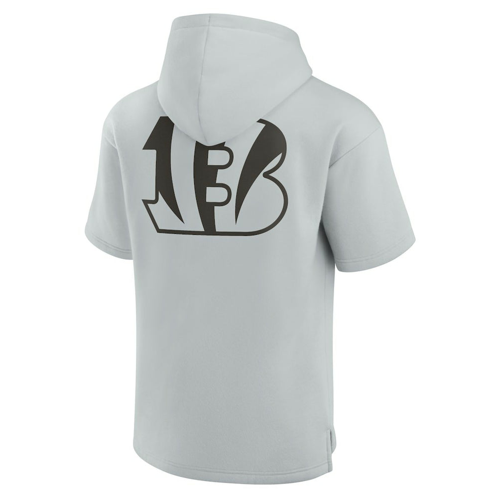 Cincinnati Bengals Unisex Elements Super Soft Fleece Short Sleeve Pullover Hoodie - Gray Hoodies