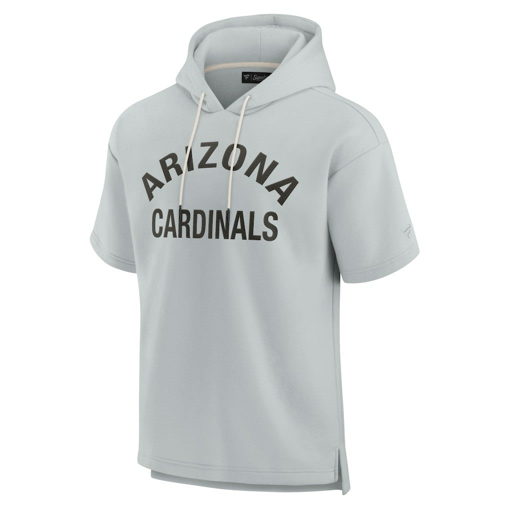 Arizona Cardinals Unisex Elements Super Soft Fleece Short Sleeve Pullover Hoodie - Gray Hoodies