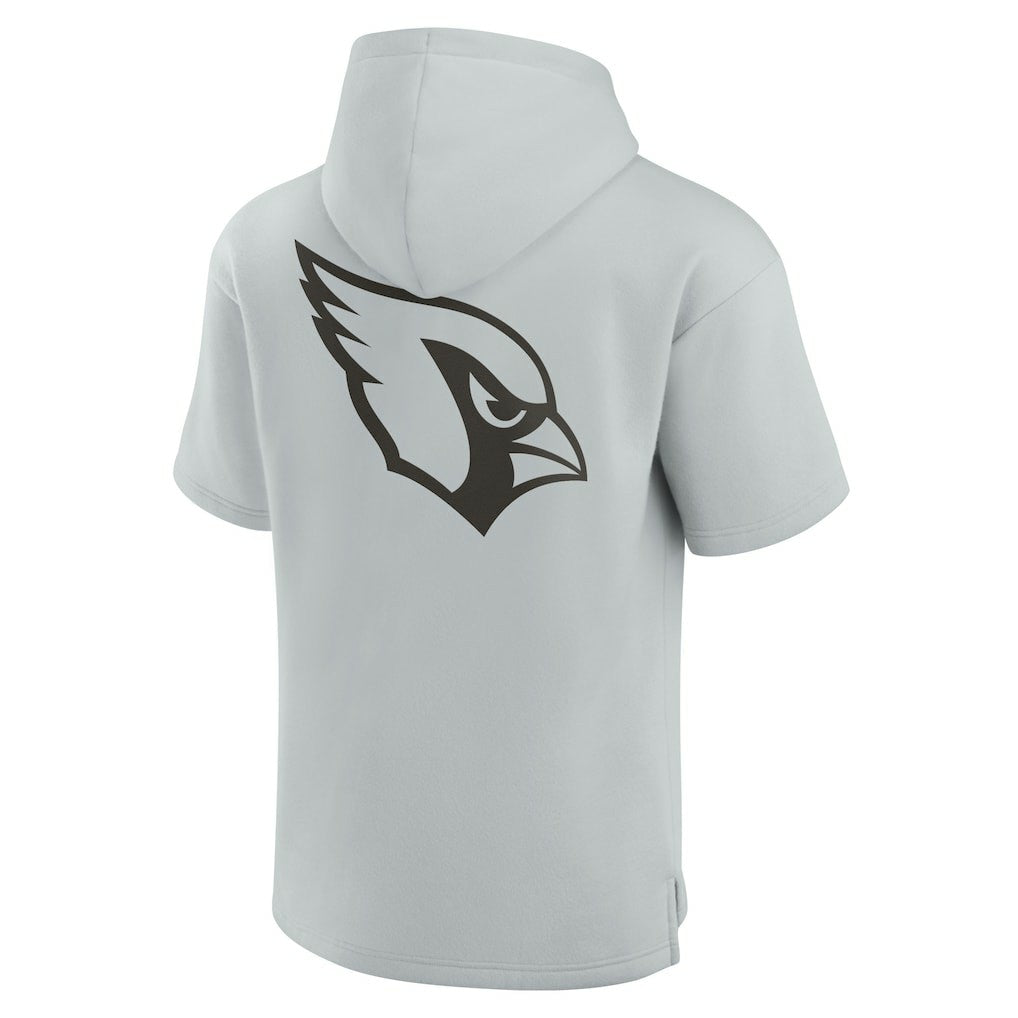 Arizona Cardinals Unisex Elements Super Soft Fleece Short Sleeve Pullover Hoodie - Gray Hoodies