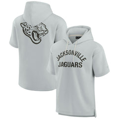 Jacksonville Jaguars Unisex Elements Super Soft Fleece Short Sleeve Pullover Hoodie - Gray Hoodies