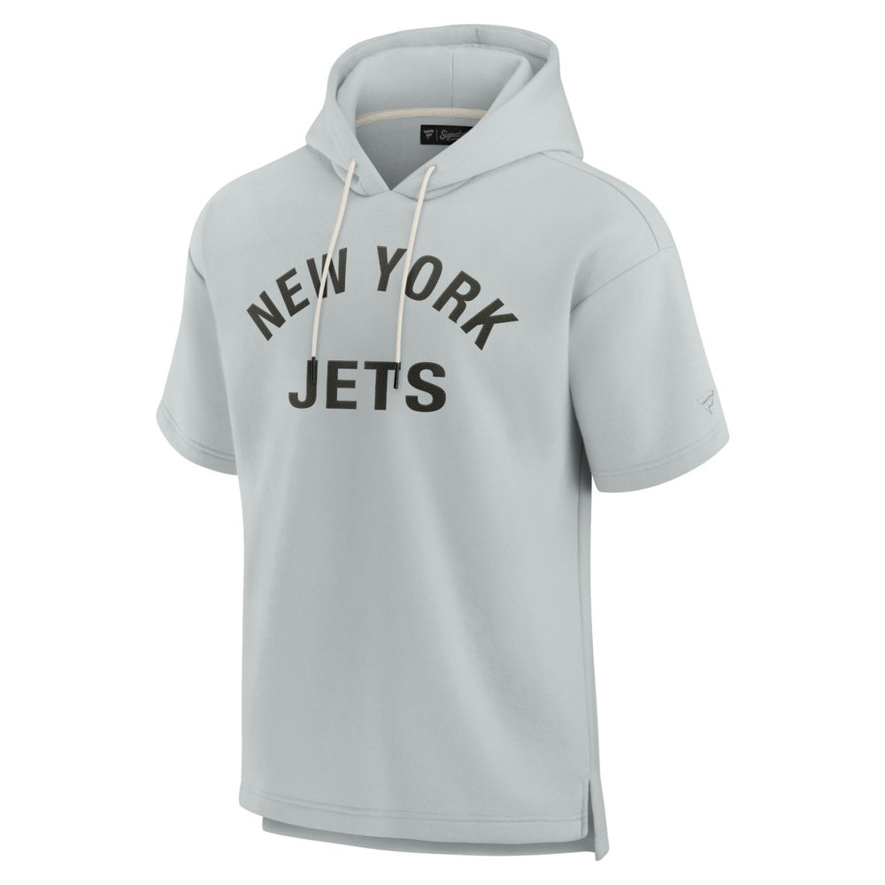 New York Jets Unisex Elements Super Soft Fleece Short Sleeve Pullover Hoodie - Gray Hoodies