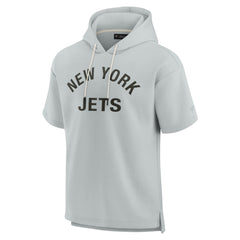 New York Jets Unisex Elements Super Soft Fleece Short Sleeve Pullover Hoodie - Gray Hoodies