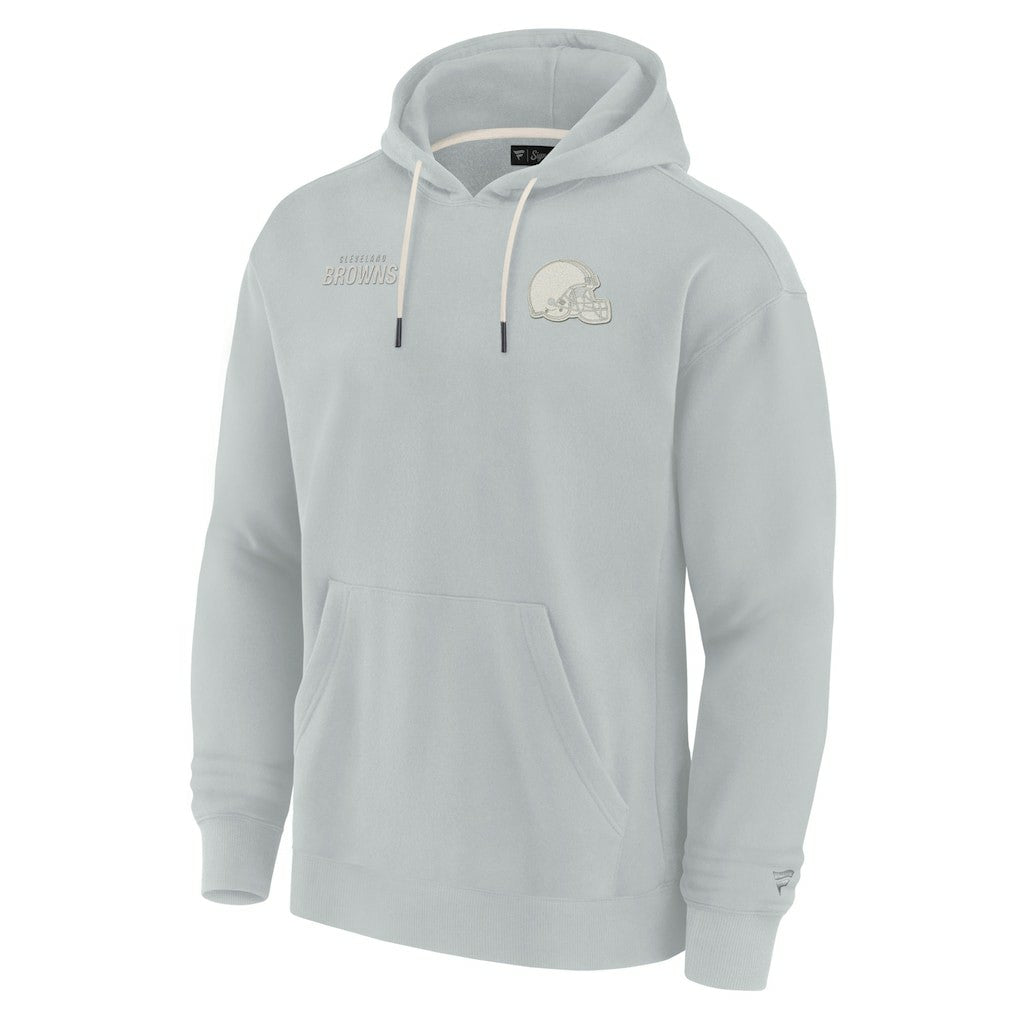 Cleveland Browns Unisex Elements Super Soft Fleece Pullover Hoodie - Gray Hoodies