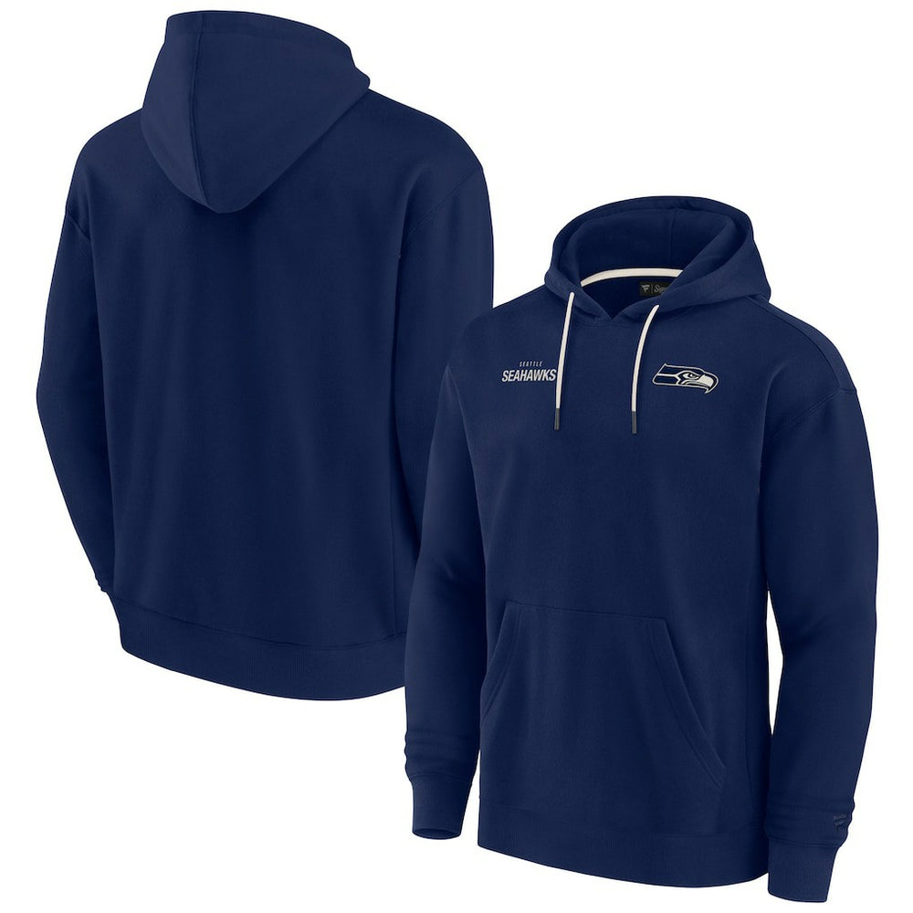 Seattle Seahawks Unisex Elements Super Soft Fleece Pullover Hoodie - College Navy Hoodies