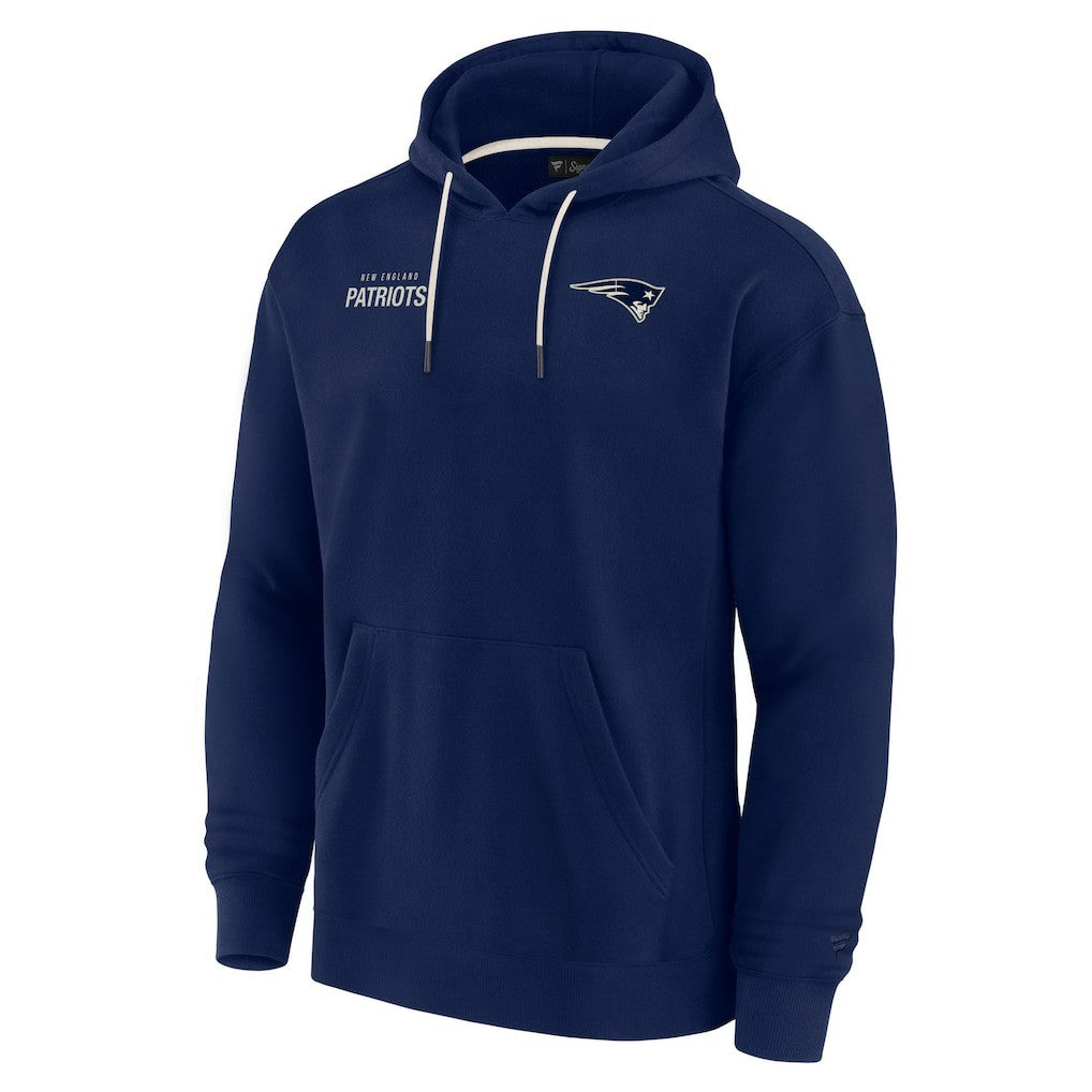 New England Patriots Unisex Elements Super Soft Fleece Pullover Hoodie - Navy Hoodies