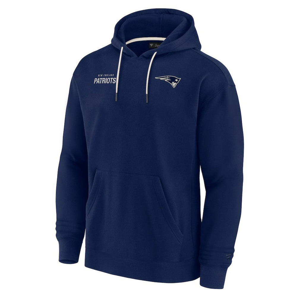 New England Patriots Unisex Elements Super Soft Fleece Pullover Hoodie - Navy Hoodies