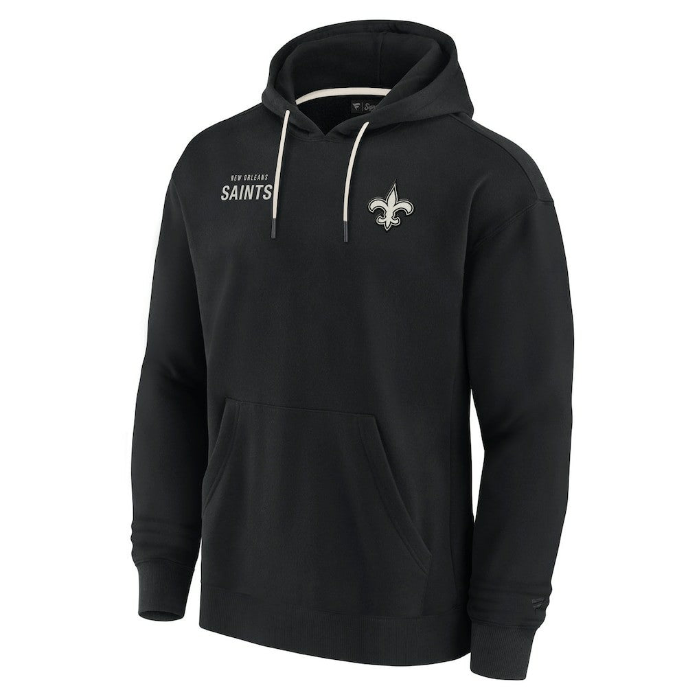 New Orleans Saints Unisex Elements Super Soft Fleece Pullover Hoodie - Black Hoodies